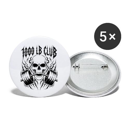 1000 LB Club Skull Barbell Powerlif - Buttons small 1'' (5-pack)