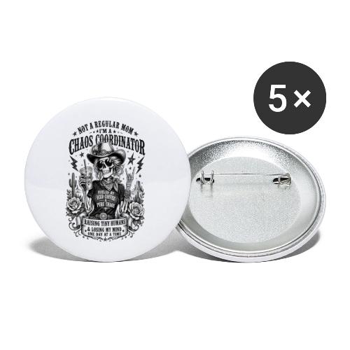 Chaos Coordinator Mom Skeleton Cowgirl - Buttons small 1'' (5-pack)