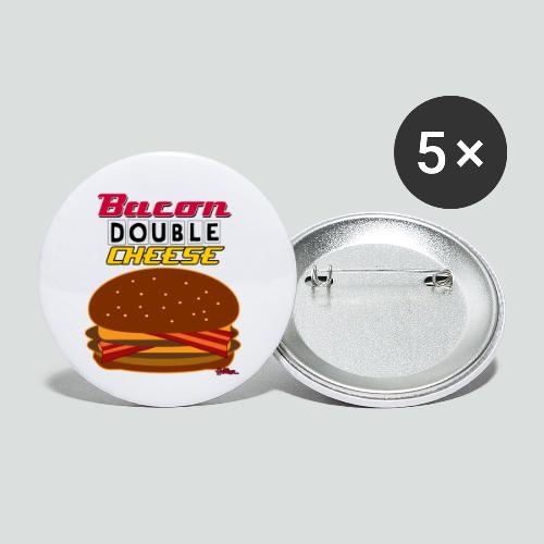 Bacon Double Cheese Combo - Buttons small 1'' (5-pack)