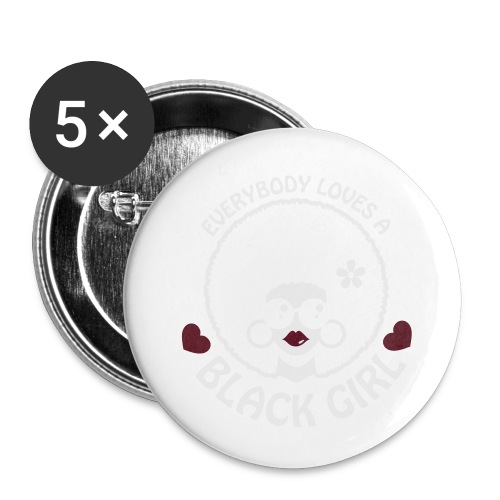Everybody Loves A Black Girl - Version 3 Reverse - Buttons small 1'' (5-pack)