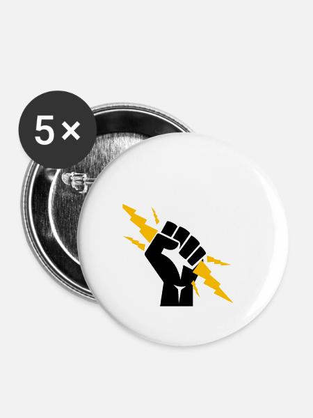 Power - Buttons small 1'' (5-pack) - white