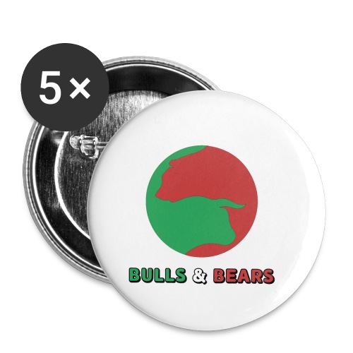 Bulls & Bears - Buttons small 1'' (5-pack)