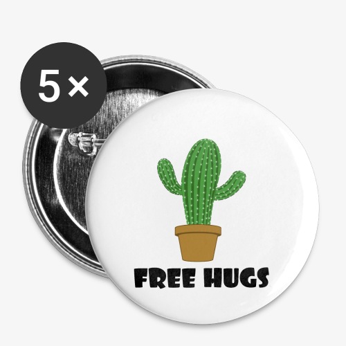 Free Hugs Cactus - Buttons small 1'' (5-pack)