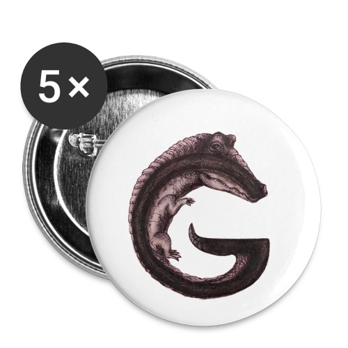 gator transparent BG - Buttons small 1'' (5-pack)