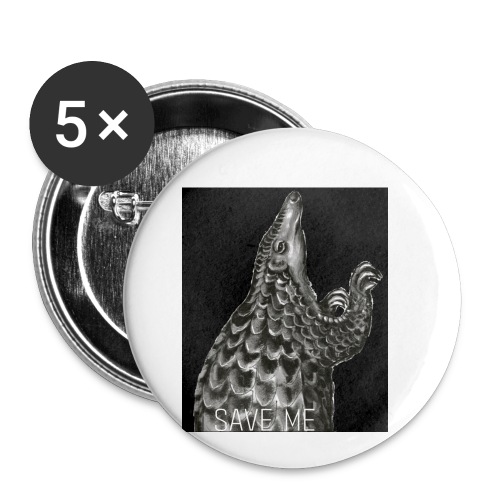 Pangolin with black background - Buttons small 1'' (5-pack)