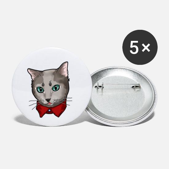 Russian Blue Cat Face Cats Cute funny gift present' Small Buttons |  Spreadshirt