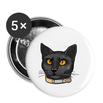 Bombay cat Cats Kitty Black Face Love Present - Buttons small 1'' (5-pack) - white