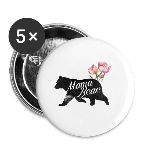Mama Bear, Mommy Bear, Mother Bear, Mummy Bear - Buttons small 1'' (5-pack)
