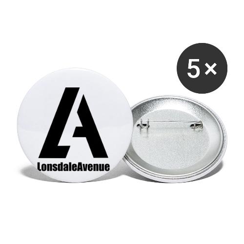 Lonsdale Avenue Logo Black Text - Buttons small 1'' (5-pack)