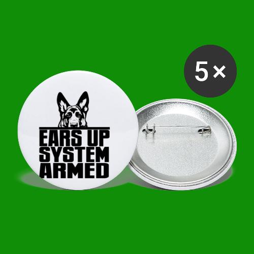 Ears Up System Armed German Shepherd - Buttons small 1'' (5-pack)