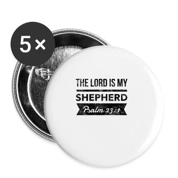 Christian Clothes & Psalm 23 - Buttons small 1'' (5-pack) - white