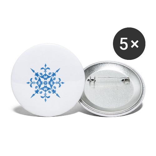 Coastal Christmas Snowflake - Buttons small 1'' (5-pack)