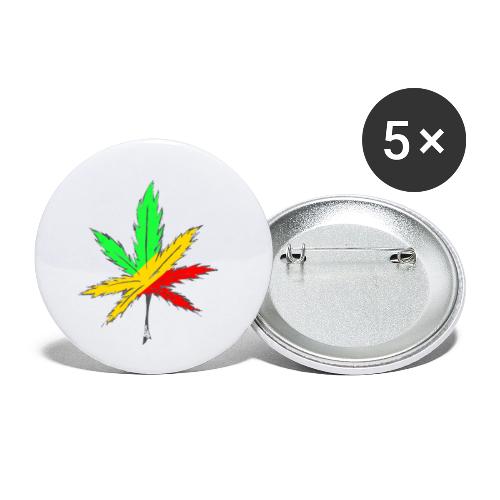 Rasta leaf - Buttons small 1'' (5-pack)