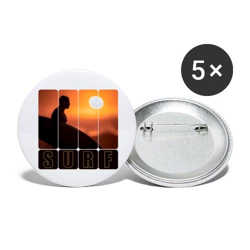 Surfing: Sunset Surf Panels - Buttons small 1'' (5-pack)