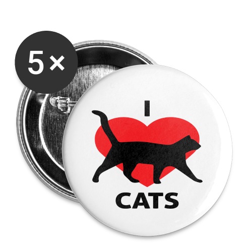 I Love Cats - Buttons small 1'' (5-pack)