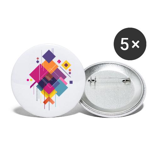 Vibrant Geometry - Buttons small 1'' (5-pack)