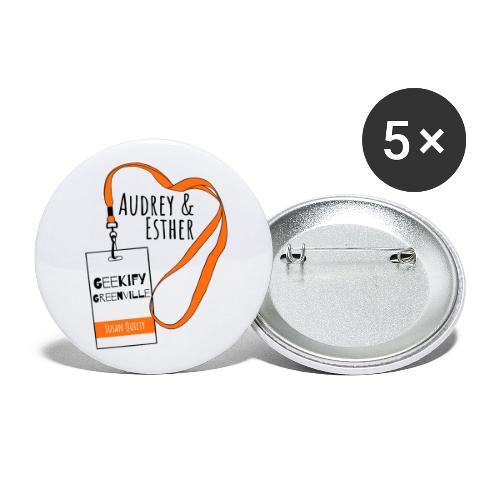 Audrey and Esther Geekify Greenville - Buttons small 1'' (5-pack)
