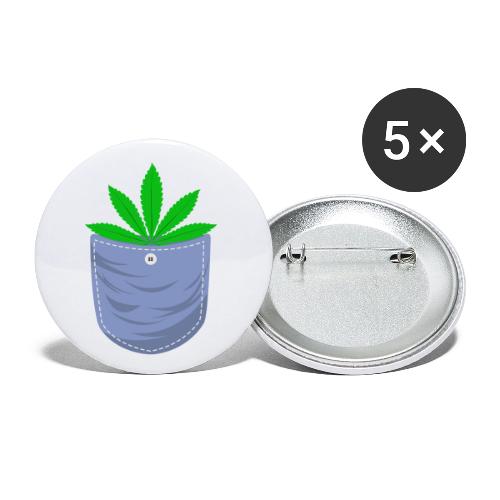 Jesting 420 Pocket Of Herb Weed Marijuana Design - Buttons small 1'' (5-pack)