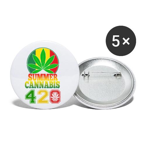 Enjoyable 420 Summer Smoker Weed Marijuana Design - Buttons small 1'' (5-pack)