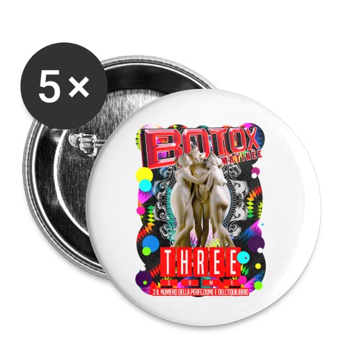 botox matinee threesome t-shirt - Buttons small 1'' (5-pack)