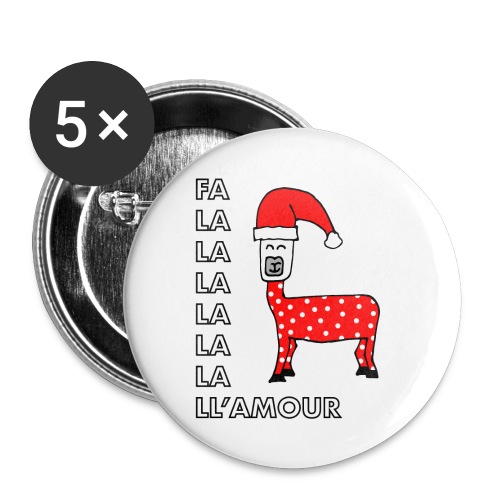 Christmas llama. - Buttons small 1'' (5-pack)
