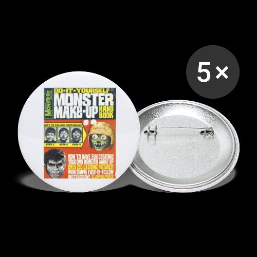 Famous Monsters Make Up Hand Book Ad - Buttons small 1'' (5-pack)