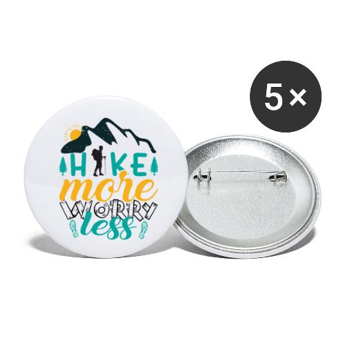 Hike More Worry Less - Buttons small 1'' (5-pack)