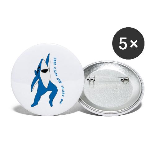 Dancing Shark - Keep Calm - Buttons small 1'' (5-pack)