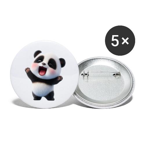 Happy Baby Panda Standing - Buttons small 1'' (5-pack)