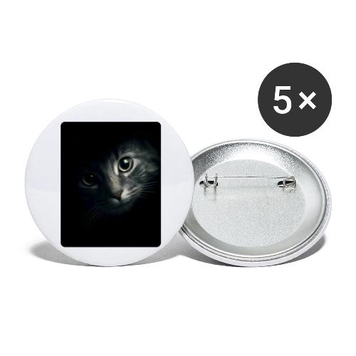 Cat Face in Shadow Close-Up Design - Buttons small 1'' (5-pack)