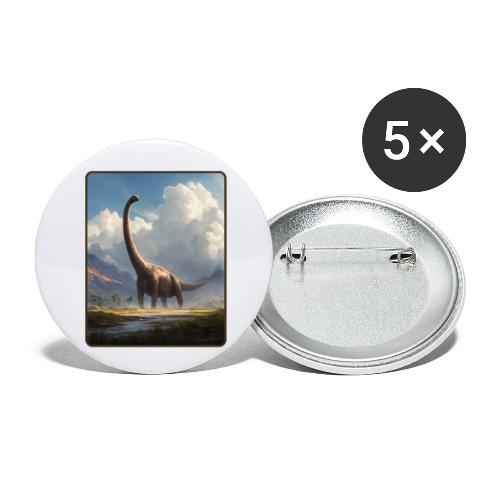 Brachiosaurus Valley Landscape Design - Buttons small 1'' (5-pack)