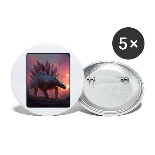 Stegosaurus Sunset Forest Design - Buttons small 1'' (5-pack)