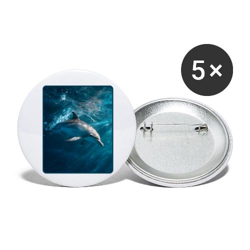 Dolphin Sunlit Ocean Serenity Design - Buttons small 1'' (5-pack)