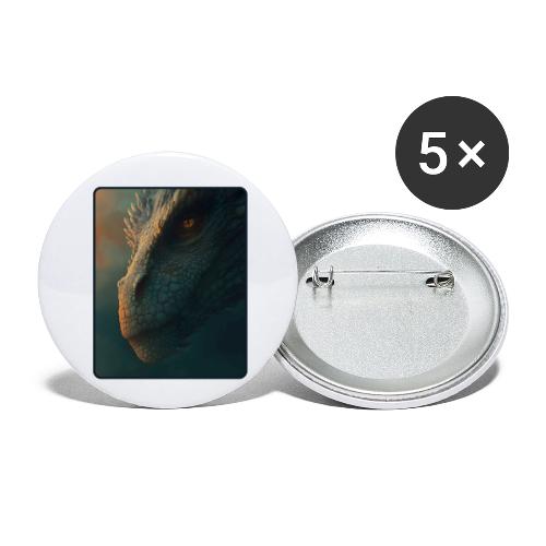 Golden Eye Dragon Close-Up Design - Buttons small 1'' (5-pack)