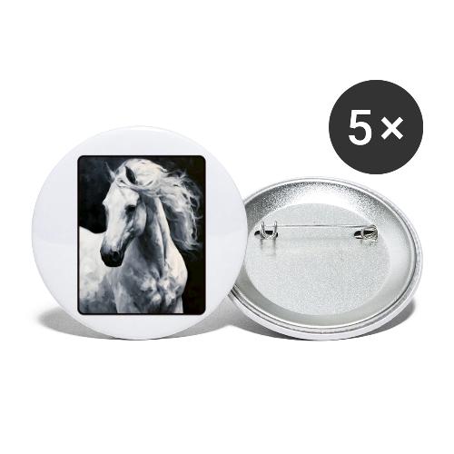 White Horse Oil Painting Design - Buttons small 1'' (5-pack)