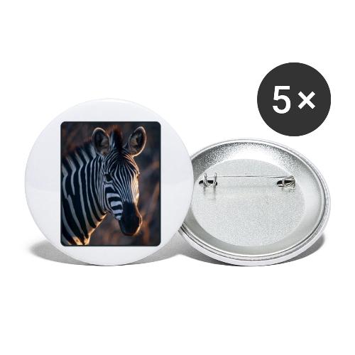 Majestic Zebra Sunset Portrait Design - Buttons small 1'' (5-pack)