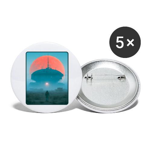 Astronaut Alien Outpost Design - Buttons small 1'' (5-pack)