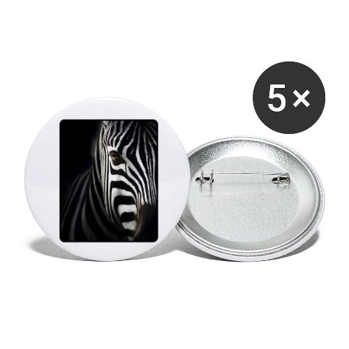 Zebra High Contrast Portrait Design - Buttons small 1'' (5-pack)