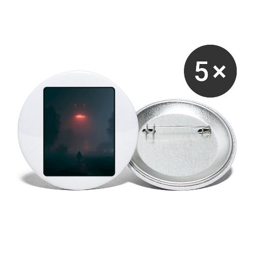 Mysterious UFO Encounter Design - Buttons small 1'' (5-pack)