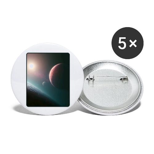 Deep Space Planet Horizon Art - Buttons small 1'' (5-pack)