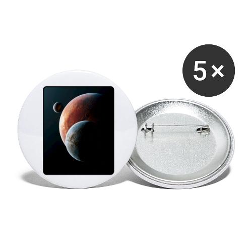 Three Planets Deep Space Design - Buttons small 1'' (5-pack)