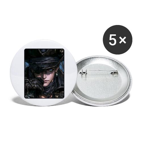 Dark Anime Pirate Warrior - Buttons small 1'' (5-pack)