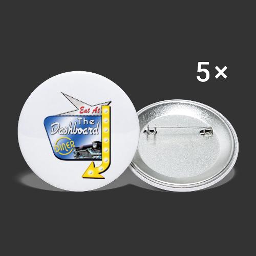 The Dashboard Diner Square Logo - Buttons small 1'' (5-pack)