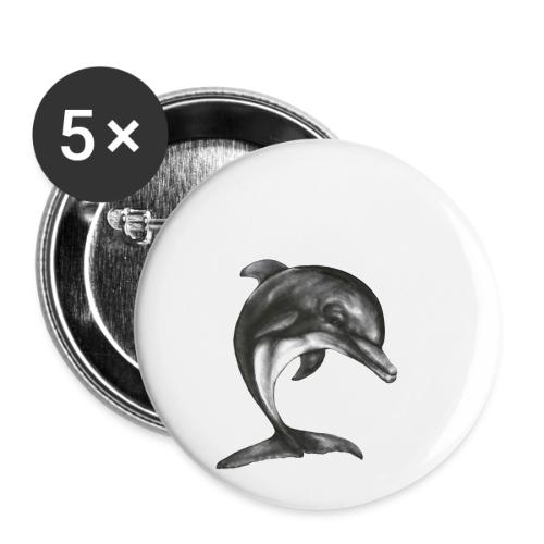 dolphin transparent background - Buttons small 1'' (5-pack)