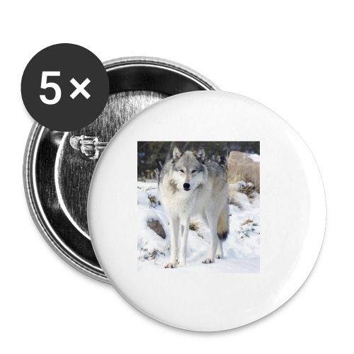 Canis lupus occidentalis - Buttons small 1'' (5-pack)