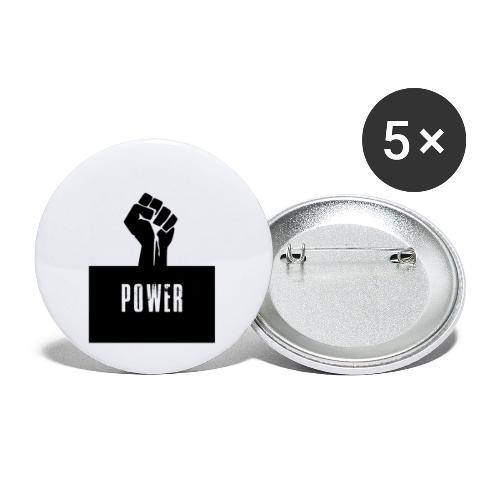 Black Power Raised Fist - Buttons small 1'' (5-pack)