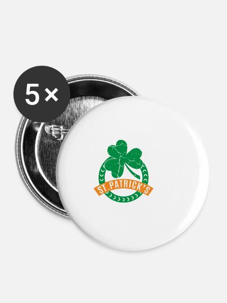 St Patrick Day - Buttons small 1'' (5-pack) - white