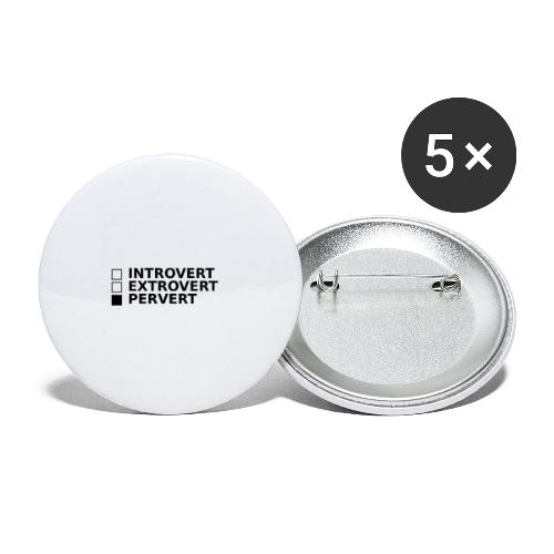 □ Introvert □ Extrovert ■ Pervert - Buttons small 1'' (5-pack)
