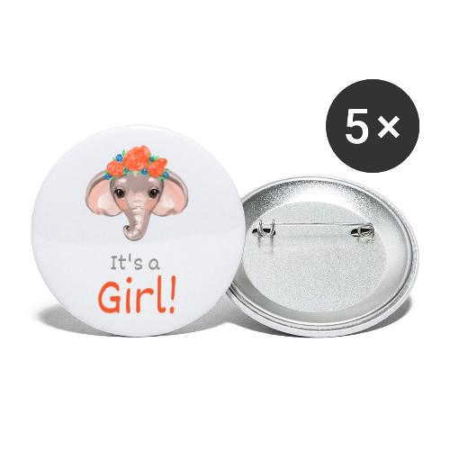 It s a girl - Buttons small 1'' (5-pack)