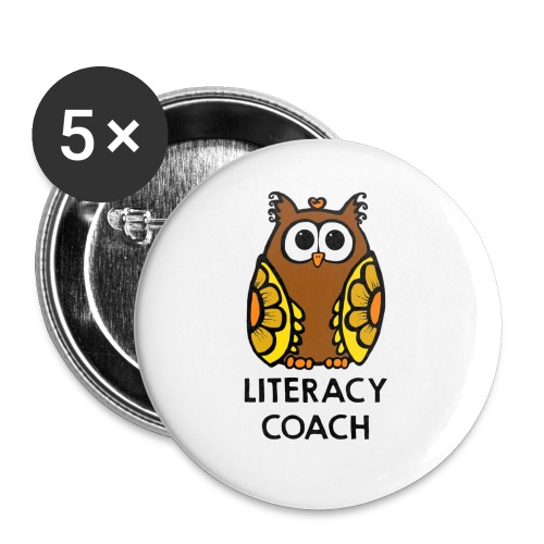 literacy coach png - Buttons small 1'' (5-pack)